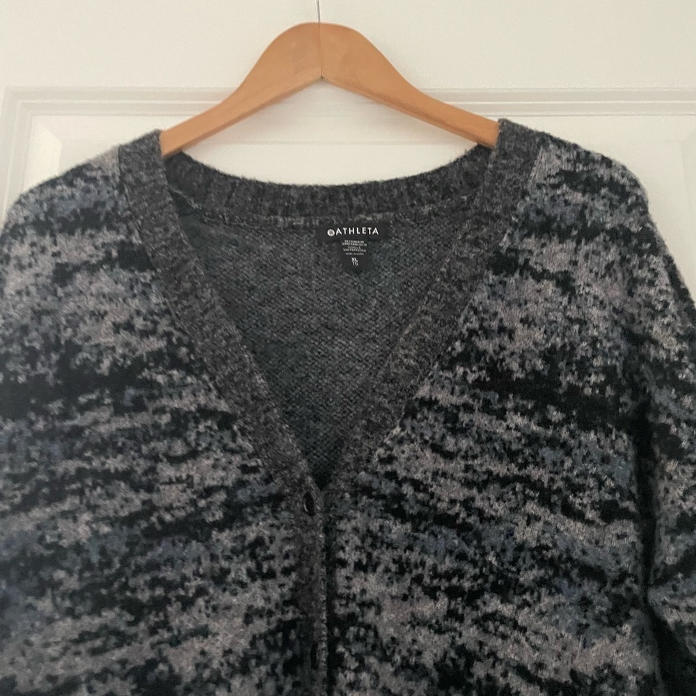 Atheta Westlake Textured Merino Wool Cardigan Fog Camo Cool - Picture 9 of 12